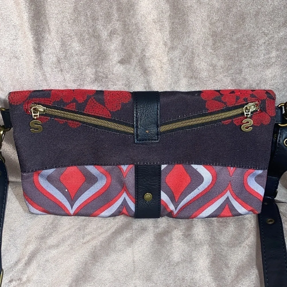 Desigual Multicolor Crossbody Bag with Red and Black Accents